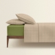 Полуторна постільна білизна з простирадлом на резинці BEIGE GEOMETRY CS4