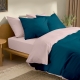 Двоспальна постільна білизна з простирадлом на резинці OCEAN CS6