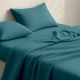 Євро постільна білизна фланель з простирадлом на резинці AZURE CS1