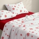 Сімейний комплект фланель з простирадлом на резинці SNOWFLAKES BERRY CS4