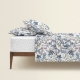 Євро постільна білизна з простирадлом на резинці FLOWERS YARD CS6