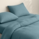 Полуторна постільна білизна муслін з простирадлом на резинці AZURE