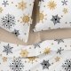 Євро постільна білизна фланель з простирадлом на резинці SNOWFLAKES CS7
