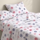 Простирадло на резинці фланель 200х220х30 SNOWFLAKES