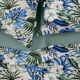 Двоспальна постільна білизна з простирадлом на резинці TTROPICAL PALM CS7