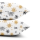Євро постільна білизна фланель з простирадлом на резинці SNOWFLAKES CS7