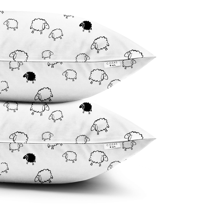 Євро постільна білизна з простирадлом на резинці BLACK SHEEP CS4