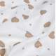 Двоспальна постільна білизна з простирадлом на резинці BEIGE HEARTS CS2