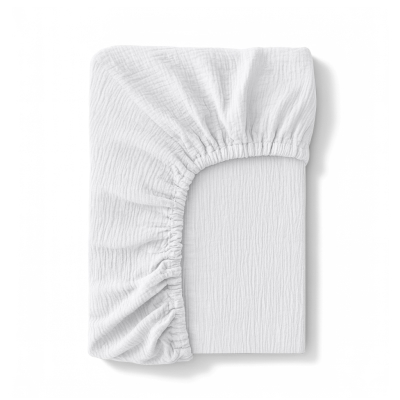 Простирадло на резинці муслін 200x200x30 WHITE