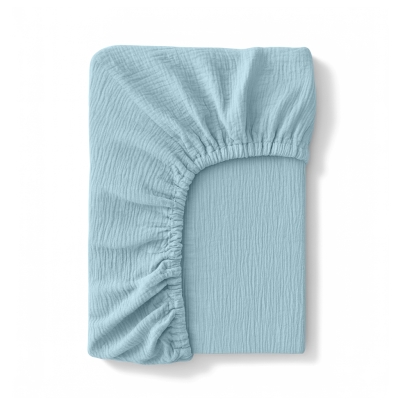 Простирадло на резинці муслін 200x220 AQUAMARINE