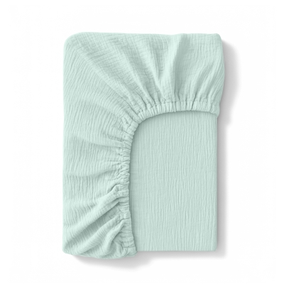 Простирадло на резинці муслін 200x220 PISTACHIO