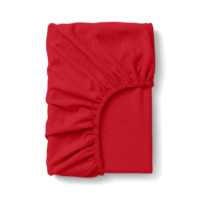 Простирадло на резинці з вареної бавовни 200x200x25 BURGUNDY