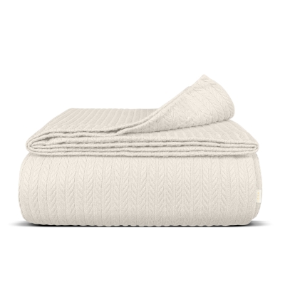 Плед покривало косичка 230х240 Ivory Knitted Braid