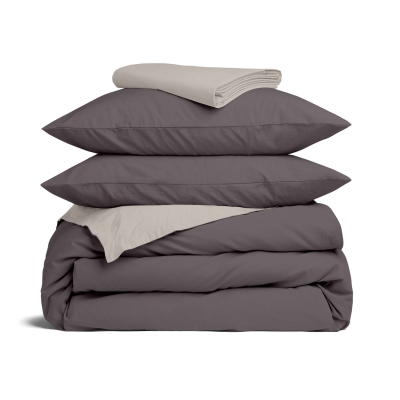 Двоспальна постільна білизна з простирадлом на резинці URBAN QUARTZ CS1