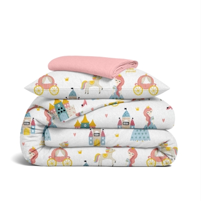 Підліткова постільна білизна фланель з простирадлом на резинці PRINCESS CS1