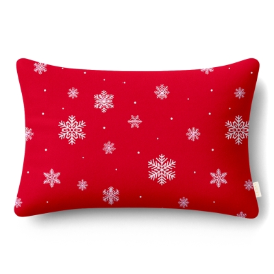 Наволочка фланель 70х70 SNOWFLAKES CRANBERRY