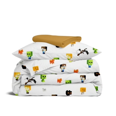 Підліткова постільна білизна з простирадлом на резинці MINECRAFT DRAGON