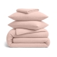 Сімейна преміум постільна білизна муслін з простирадлом на резинці PUDRA CS1