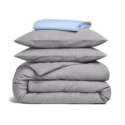 Сімейна преміум постільна білизна з простирадлом на резинці NORDIC WAVE CS10