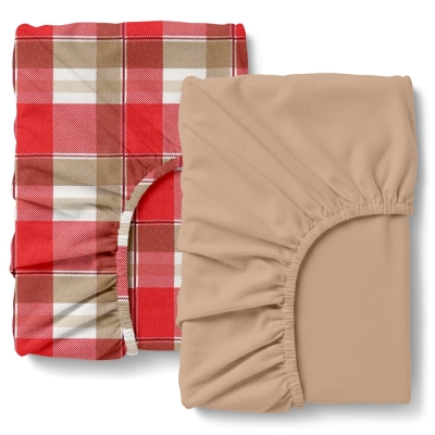 Набір простирадло на резинці фланель 90х200 BERRY TARTAN