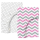 Набір простирадло на резинці 60х120 PINK ZIGZAG & DOTS