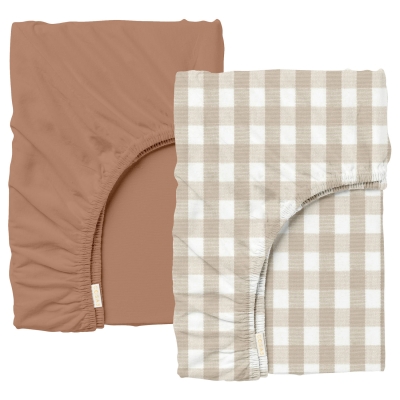 Набір простирадло на резинці 80х160 CARAMEL CHECK