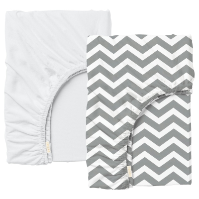 Набір простирадло на резинці 90х200 WHITE / ZIGZAG
