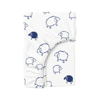 Простирадло на резинці для коляски та люльки 40x80 SHEEP BLACK WHITE
