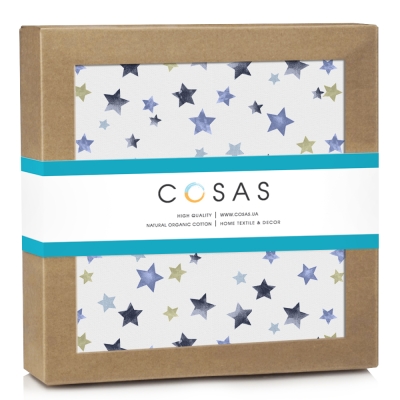 Дитячий непромокаючий наматрацник 60х120 BLUE STARFALL