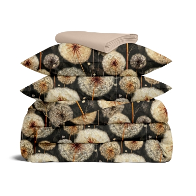 Двоспальна постільна білизна з простирадлом на резинці WISH FLOWER CS2