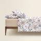 Сімейна постільна білизна з простирадлом на резинці FLORAL ORNAMENT CS2