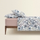 Полуторна постільна білизна з простирадлом на резинці FLOWERS YARD CS5