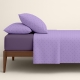 Полуторна постільна білизна з простирадлом на резинці LAVENDER CS6