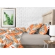 Двоспальна постільна білизна з простирадлом на резинці ORANGE PALMS CS2