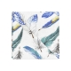 Набір із 4-х серветок 30х30 MINT FEATHER & DARK BLUE SATIN