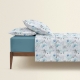 Двоспальна постільна білизна з простирадлом на резинці SOFT PEONY CS1