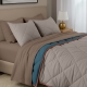 Покривало стьобане двостороннє на ліжко та диван 160x220 TAUPE STONE CS7