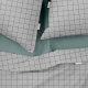 Полуторна постільна білизна з простирадлом на резинці GREY GEOMETRY CS5