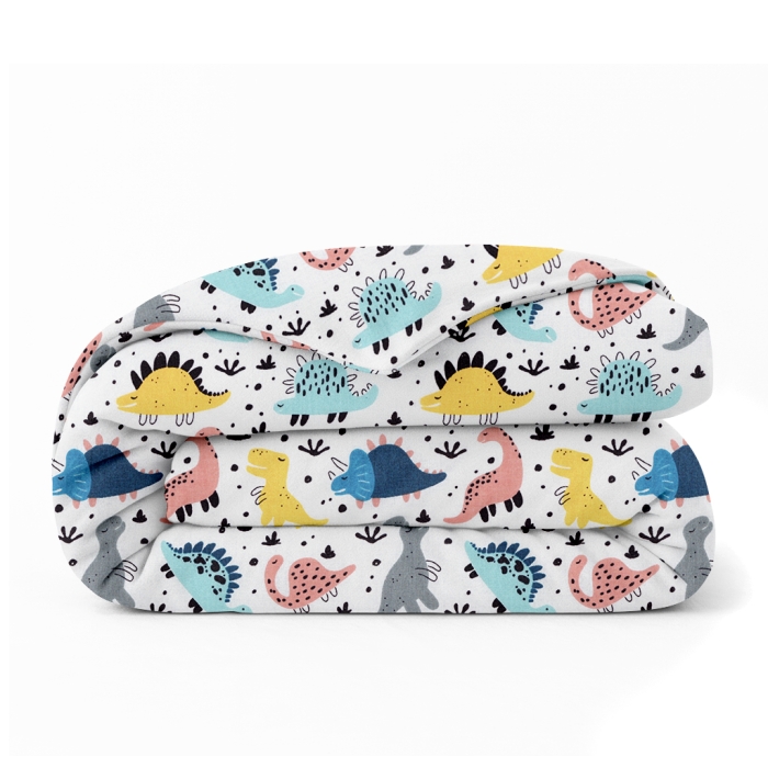 Дитяча постільна білизна фланель в ліжечко FUNNY DINO CS3