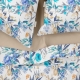 Двоспальна постільна білизна з простирадлом на резинці FLORAL CS2