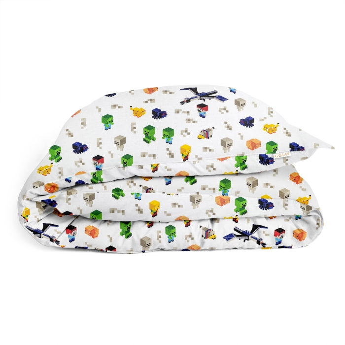 Дитяча постільна білизна фланель в ліжечко MINECRAFT CS7