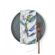 Набір із 4-х серветок 30х30 MINT FEATHER & DARK BLUE SATIN
