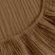 Підліткова постільна білизна муслін з простирадлом на резинці COCOA BROWN CS1