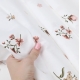 Двоспальна постільна білизна з простирадлом на резинці TINY FLOWERS CS1