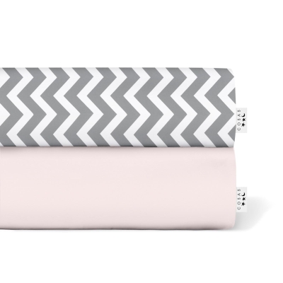 Набір простирадло полуторне 155х240 ROSE / GREY ZIGZAG