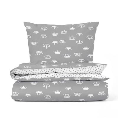 Дитяча постіль без простирадла GREY CROWN