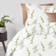 Двоспальна постільна білизна з простирадлом на резинці GREEN FOLIAGE CS4