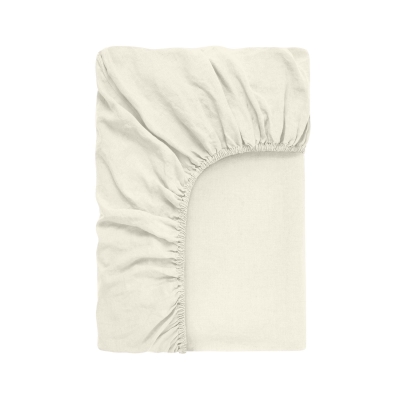 Простирадло на резинці з вареної бавовни 180х200х25 MILK