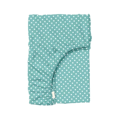 Простирадло на резинці в дитяче ліжечко 60х120 MINT DOTS