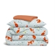 Дитяча постільна білизна фланель в ліжечко FOX FLOWERS
